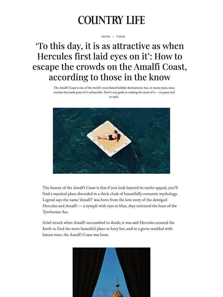 2025 07 12 Country Life UK Le Sirenuse Page 1