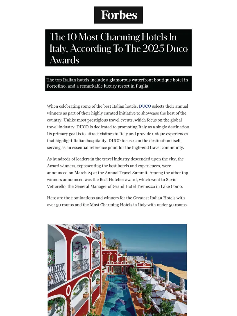 2025 04 01 Forbes.Com Le Sirenuse