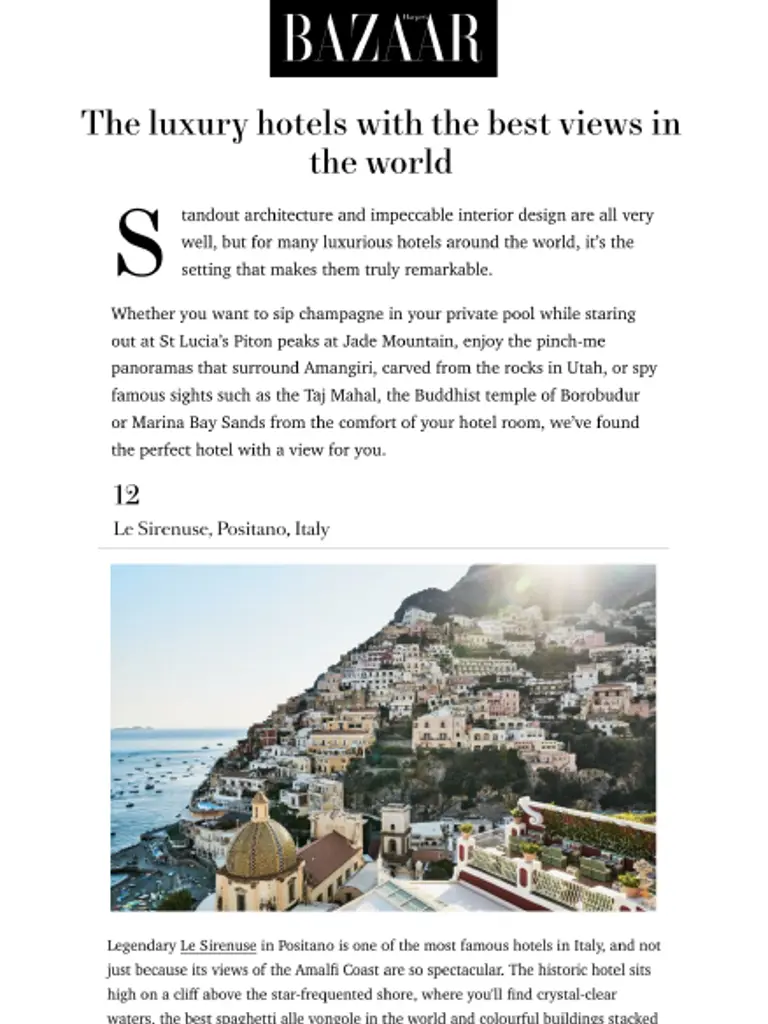 2024 01 02 The Luxury Hotels With The Best Views In The World