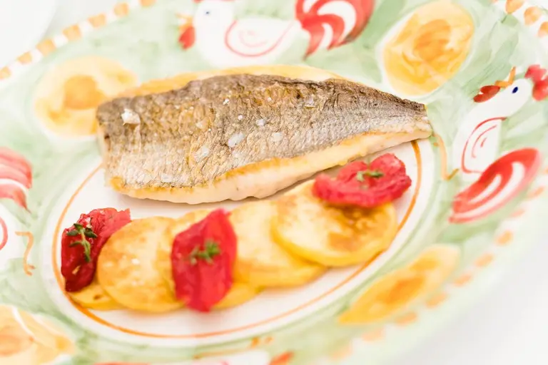 White Fish, Tomato And Potato Roast