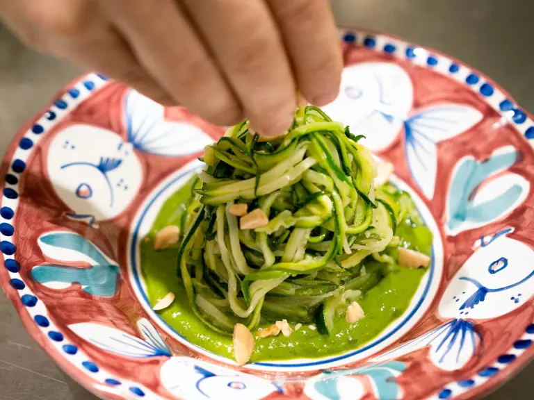 Dolce Vitality Recipe Zucchini Spaghetti With Basil Pesto