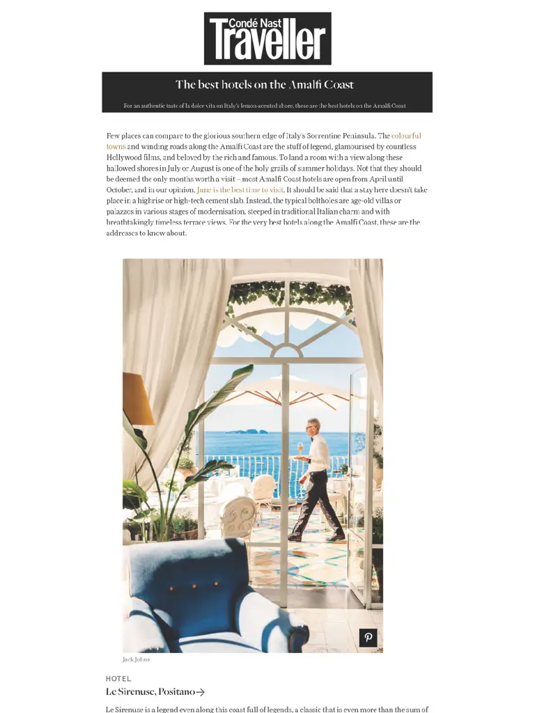 2025 01 08 Cntraveller.Com Le Sirenuse