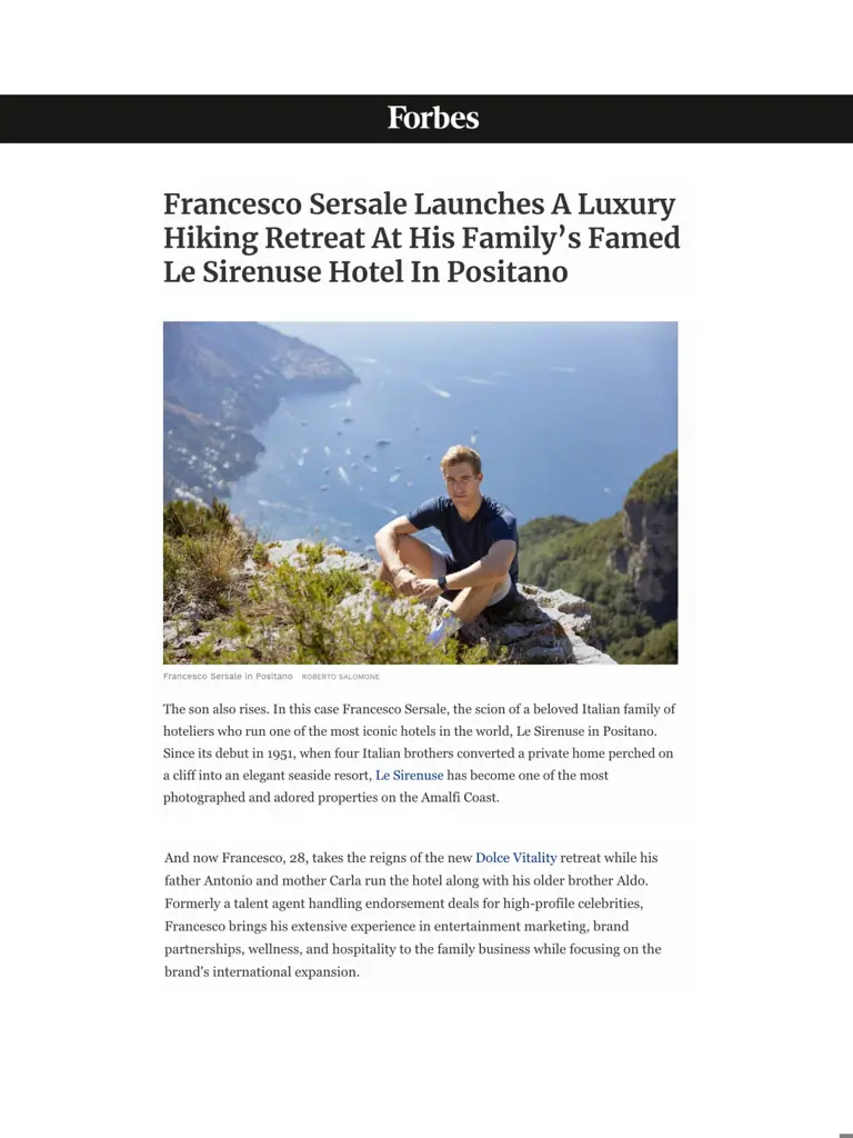 2022 07 19 Forbes.Com Le Sirenuse 1